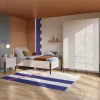 Comodino 59x59h cm 2 cassetti beige cashmere Simple