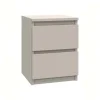 Comodino 30x40h cm 2 cassetti beige cashmere Kitri