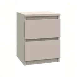 Comodino 30x40h cm 2 cassetti beige cashmere Kitri