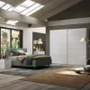 Comodino 50x52h cm 2 cassetti bianco lucido Silky