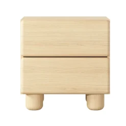Comodino 50x52h cm 2 cassetti camera da letto rovere chiaro Mellow