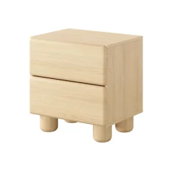 Comodino 50x52h cm 2 cassetti camera da letto rovere chiaro Mellow