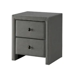 Comodino 48x54h cm 2 cassetti moderno grigio Elettra