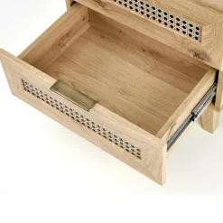 Comodino 50x52h cm 2 cassetti moderno rovere Sombra