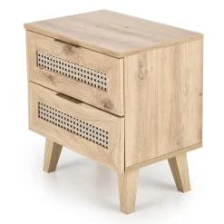 Comodino 50x52h cm 2 cassetti moderno rovere Sombra
