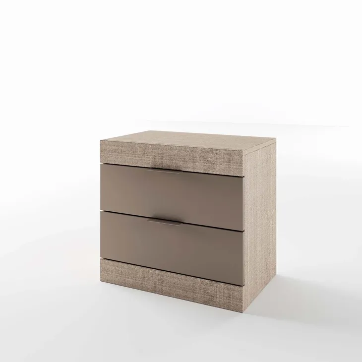 Comodino 50x51h cm 2 cassetti rovere scuro marrone Becket