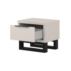 Comodino 55x49h cm 1 cassetto beige cashmere Petra