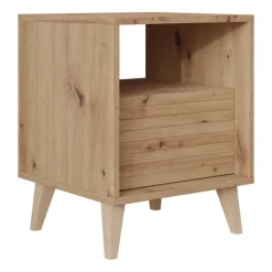 Comodino 40x52h cm 1 cassetto moderno rovere Branch