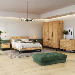 Comodino 55x49h cm 1 cassetto rovere Petra