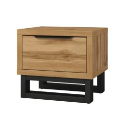 Comodino 55x49h cm 1 cassetto rovere Petra