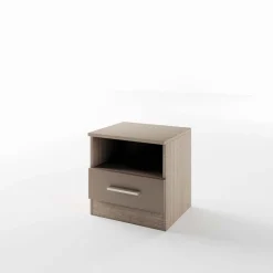 Comodino 40x41h cm 1 cassetto rovere scuro marrone Selvaggia Gihome®