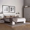 Comodino 51x45h cm 1 cassetto 1 vano bianco frassinato rovere Provenza