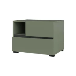 Comodino 55x40h cm con cassetti reversibile verde Lolla