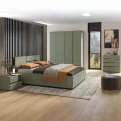 Comodino 55x40h cm con cassetti reversibile verde Lolla