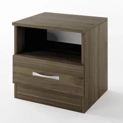 Comodino 40x41h cm con cassetto moderno noce Selvaggia