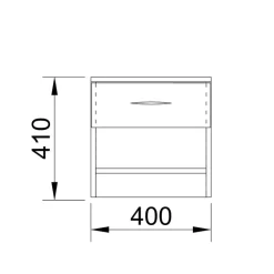 Comodino 40x41h cm con cassetto moderno noce Selvaggia