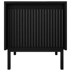 Comodino 45x50h cm design cannettato nero Strike