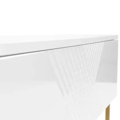 Comodino 50x46h cm design moderno bianco lucido Marisa