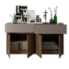 Comò 160x88h cm 4 ante 2 cassetti noce marrone Dusk