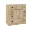 Comò 70x73h cm 4 cassetti moderno rovere sonoma Estelle