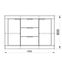 Comò 120x80h cm moderno rovere sonoma Vincenzo