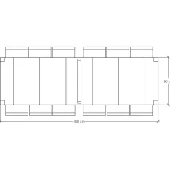 Consolle 50/300cm allungabile moderno wengé Pandora 90 Gihome®