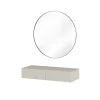 Consolle ingresso sospesa 90x17h cm 2 cassetti beige cashmere Simple