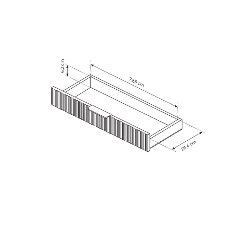 Consolle ingresso 100x78cm 1 cassetto nero opaco cannettato Ramis