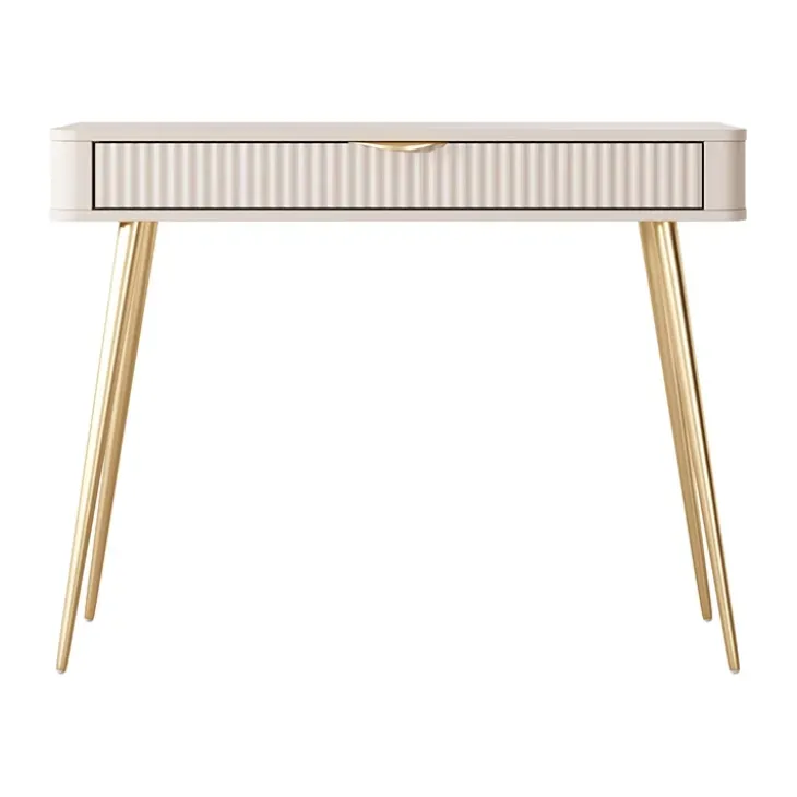 Consolle ingresso 100x78h cm 1 cassetto beige cannettato Ramis