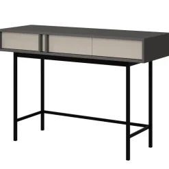 Consolle 123x83 cm 2 cassetti antracite beige Essenzia
