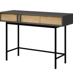 Consolle 123x83 cm 2 cassetti antracite rovere Essenzia