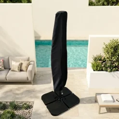 Copertura protettiva in poliestere impermeabile nero per ombrellone da giardino Favignana