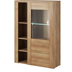 Credenza alta 100x145h cm 1 anta moderna rovere Paloma 2