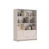Credenza alta 105x141h cm 2 ante con vani a vista design in rilievo beige cashmere Sonia