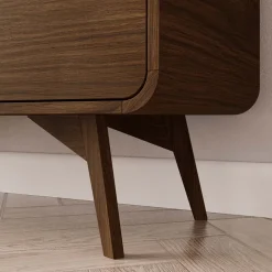 Credenza alta 108x130h cm 2 ante e vani a vista rovere scuro Walden
