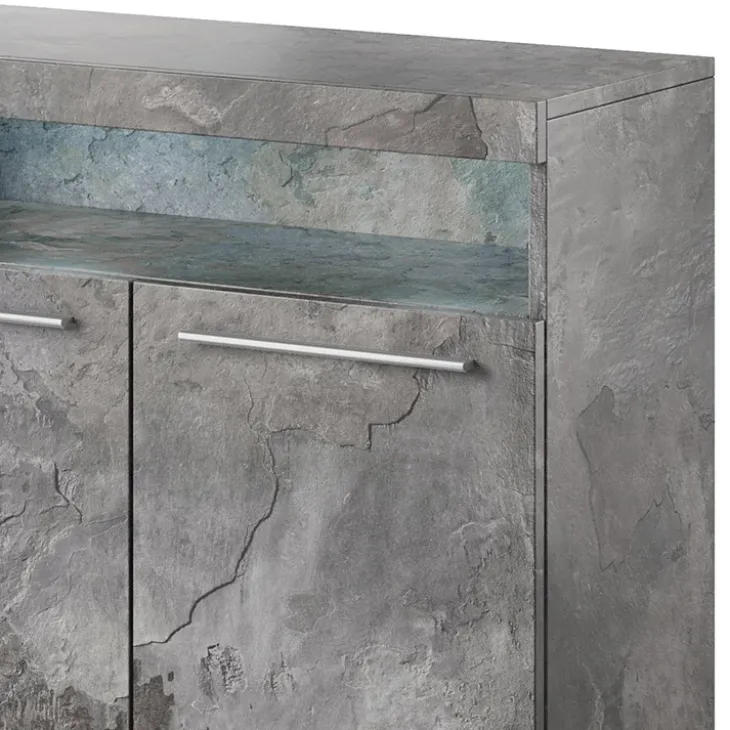 Credenza alta 91x92h cm 2 ante moderna ossido Frisk