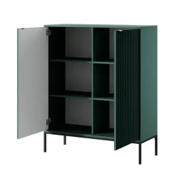 Credenza alta 104x125h cm 2 ante soggiorno verde Alisa