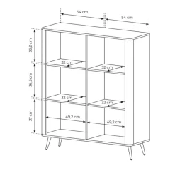 Credenza alta 113x134h cm 2 ante soggiorno beige cannettato Ramis