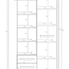 Credenza alta 90x198h cm bianco opaco nero lucido Lexy