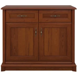 Credenza 101x90h cm 2 ante 2 cassetti arte povera noce Toscana