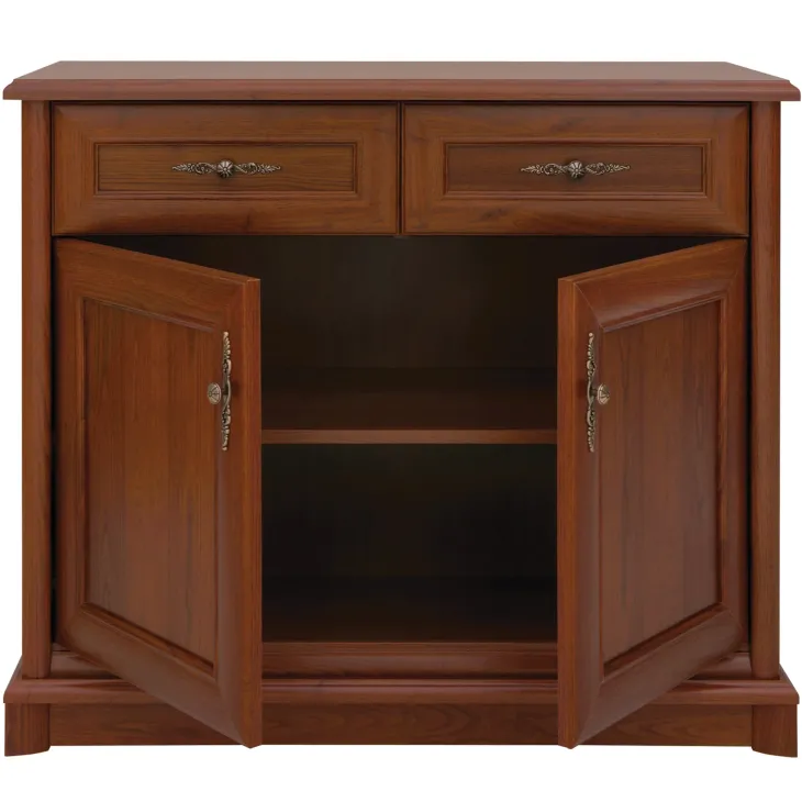Credenza 101x90h cm 2 ante 2 cassetti arte povera noce Toscana