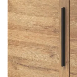 Credenza 180x86h cm 2 ante 3 cassetti moderna rovere nero Maiorca