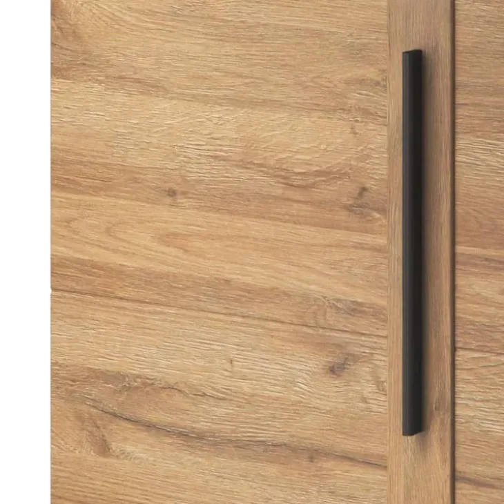 Credenza 180x86h cm 2 ante 3 cassetti moderna rovere nero Maiorca