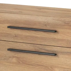 Credenza 180x86h cm 2 ante 3 cassetti moderna rovere nero Maiorca