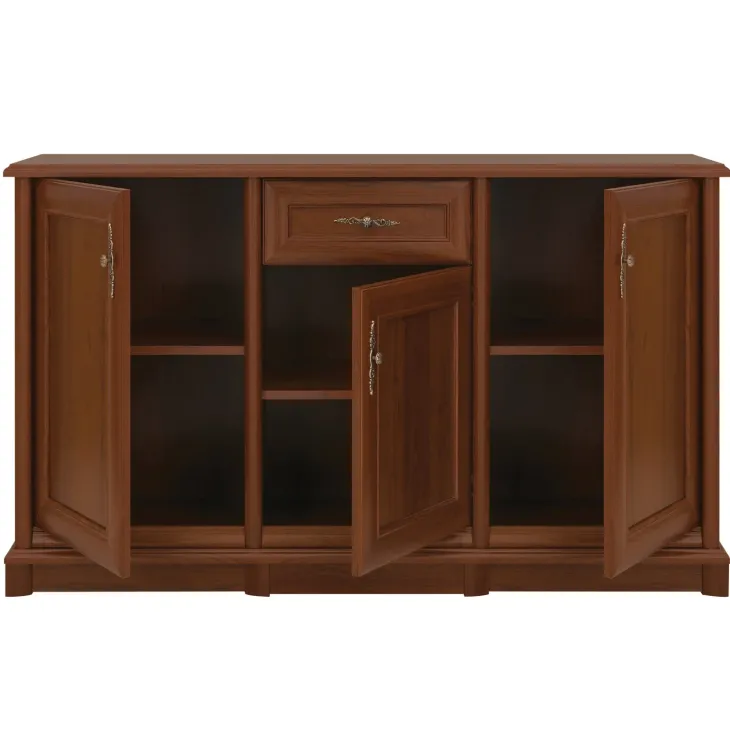 Credenza 153x90h cm 3 ante 1 cassetto arte povera noce Toscana