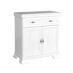 Credenza 88x97h cm 2 ante 1 cassetto shabby bianco frassinato Kelly