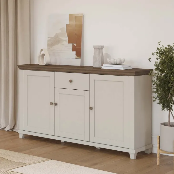 Credenza 160x93h cm 3 ante moderna beige Texel