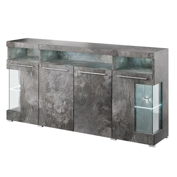 Credenza 182x92h cm 4 ante moderna ossido Frisk
