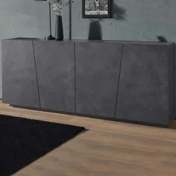 Credenza 200x86h cm 4 ante moderna ossido Candia Gihome®