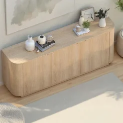 Credenza 180x76h cm 3 ante moderna rovere Alba